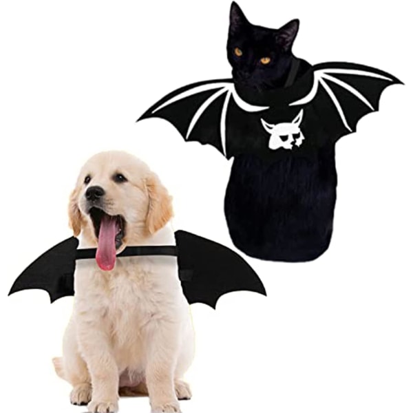 Halloween Hunde Kattekostume, Halloween Bat Wings Kostumer til Katte Hunde, Pet Cosplay Bat Wing Kostume Udsmykning til Halloween Party