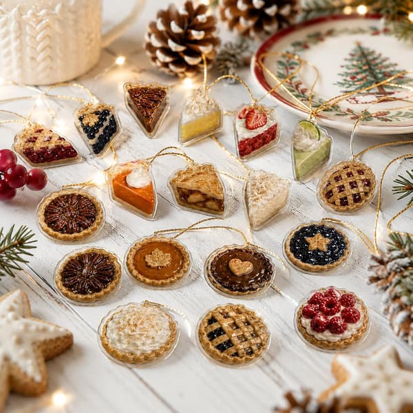 Julekalender Blind Box 2026, Akryl Nøglering Ornament Sæt