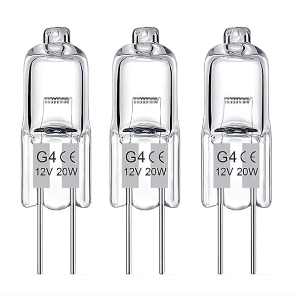 10-pak G4 Halogenpærer 20W 12V – Varmt Hvidt Lys for Optimal Belysning