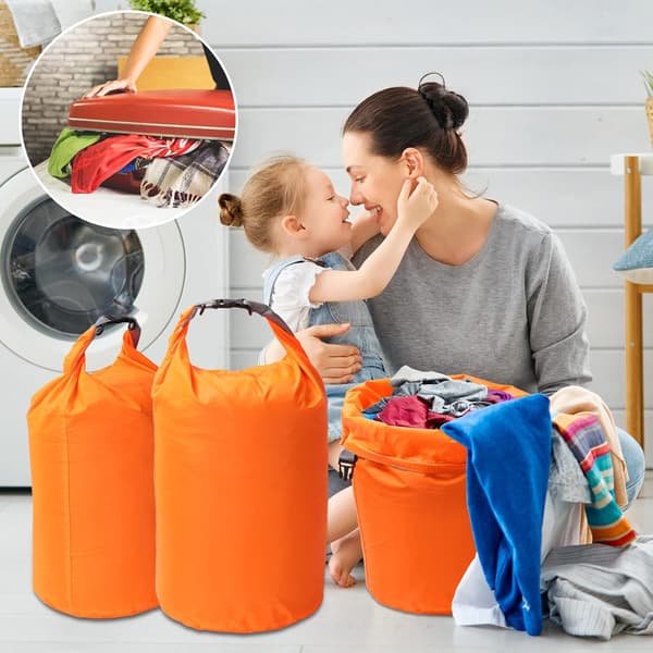 2 stk. lette tørrposer vanntett flytende pose drivpose ultimate tørrpose (oransje, 10L) 10L orange