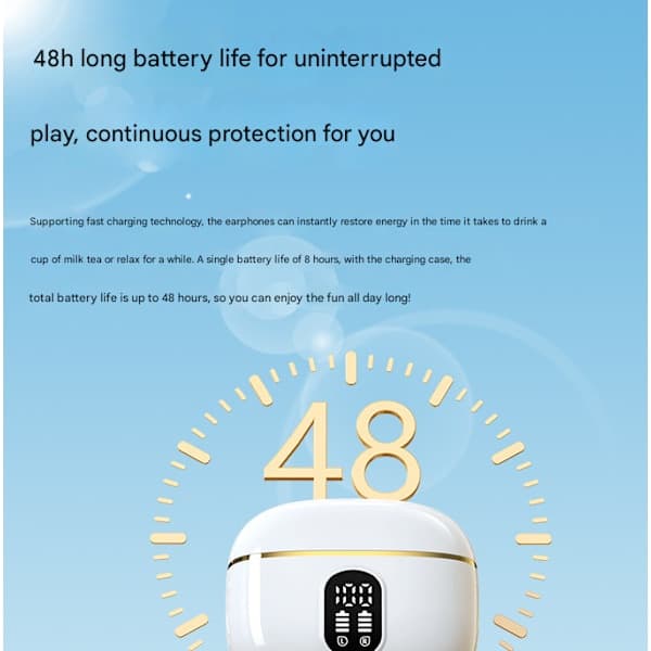 Bluetooth In-Ear Hodetelefoner Trådløse Hodetelefoner for iPhone og Android Aprikos Apricot
