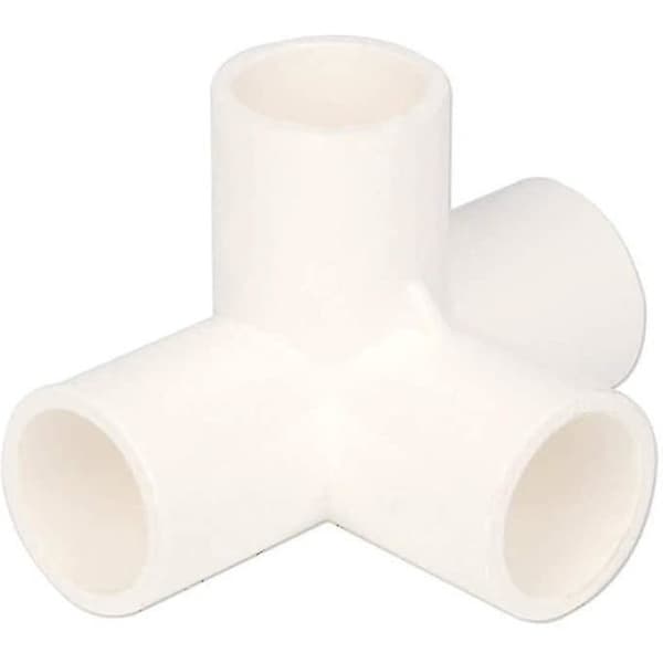 4-vägs innerdiameter 20 mm PVC-koppling Bygg robust växthusram möbler Anslutningar 10 st vit