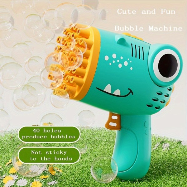40 hål bubbelpistol utomhus bubbelmaskin present semestergåva leksak handhållen utomhus bubbelpistol green