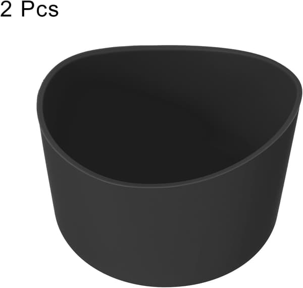 6,5 cm suojaava silikonisuojus, musta, 2 kpl | 12-24 unssin pulloille, vesipullon pohjan liukumaton silikonisuojus 6.5cm black