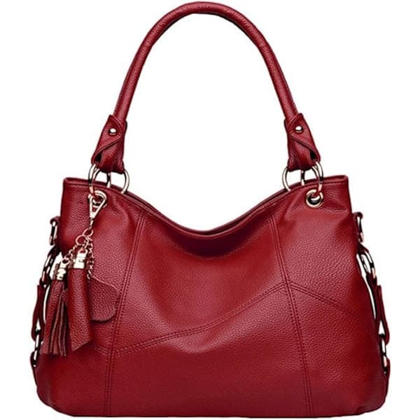Damehåndtasker, håndtasker med tophåndtag, skuldertasker, crossbody-tasker, muleposer, punge Rød Red