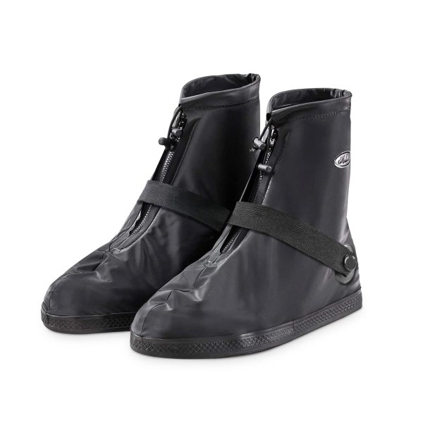 Vattentäta skoöverdrag, återanvändbara tjocka slitstarka halkfria skoöverdrag med dragkedja, Håll skorna torra, rena även i regn, snö eller damm（L）