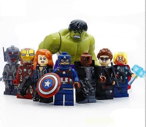 8 kpl Avengers Supersankarit Mini Rakennuspalikat Lelut