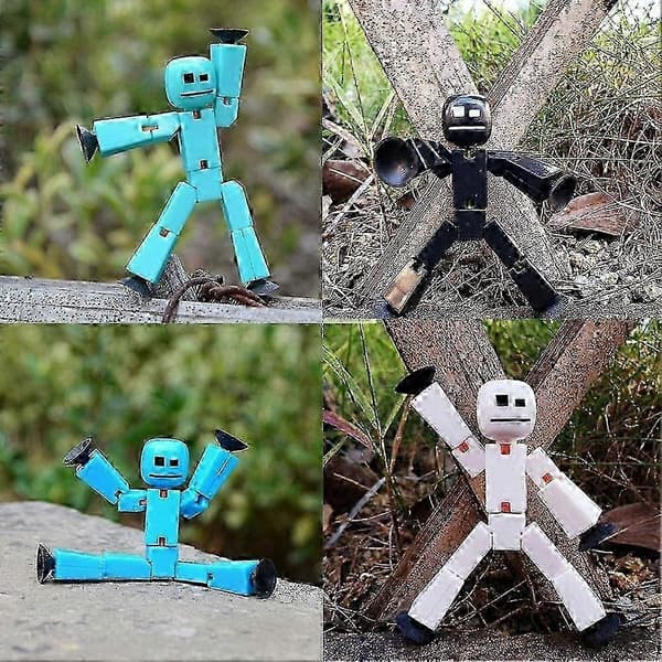 Sugkoppsleksaker Stickman, Deformerbara Klibbiga Robotfigurer, Stresslindrande Actionleksak för Barn