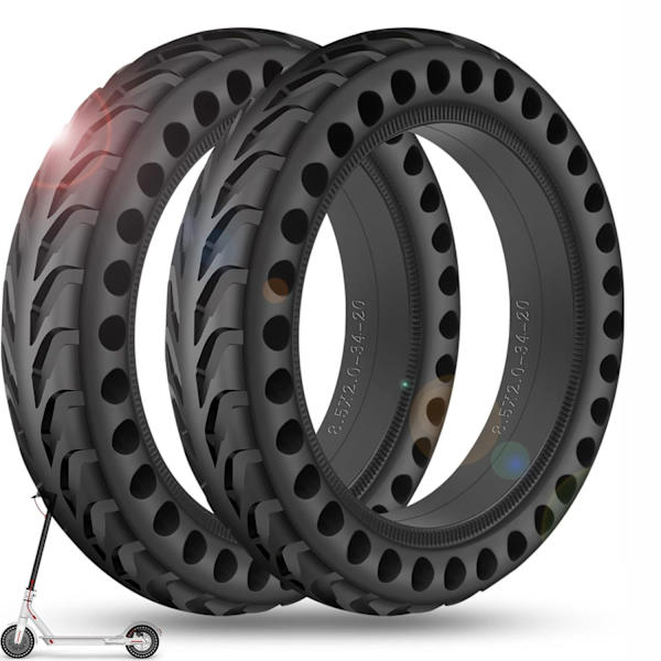 2PCS 8.5 tum solida däck för elektrisk scooter, 8 1/2 x2 scooter däck, 50/75-6.1 däck kompatibla med Xiaomi Pro 2 / M365 / M365 Pro / 1S / 3/3 Lite 2pcs