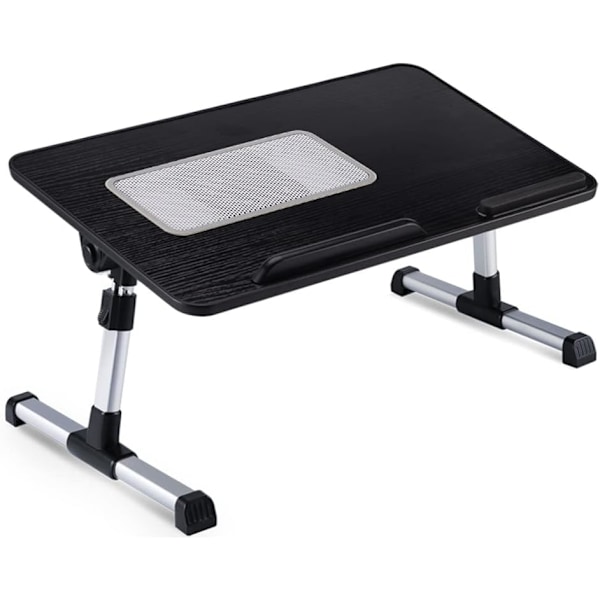 Laptopbord med fläkt Sängbord Fällbart litet bord Student sovsal studie bord Enkelt svart