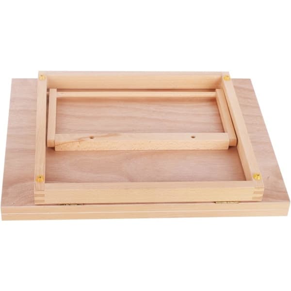 Vippbart tegnebrett og bærbart staffeli – Naturlig trefinish, 45 x 33,5 x 30 cm