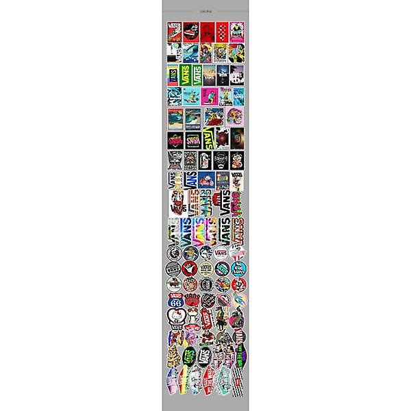 100 stk. Trendy Graffiti-klistremerker Vanntette Bærbar PC Bagasje Skateboard flerfarget