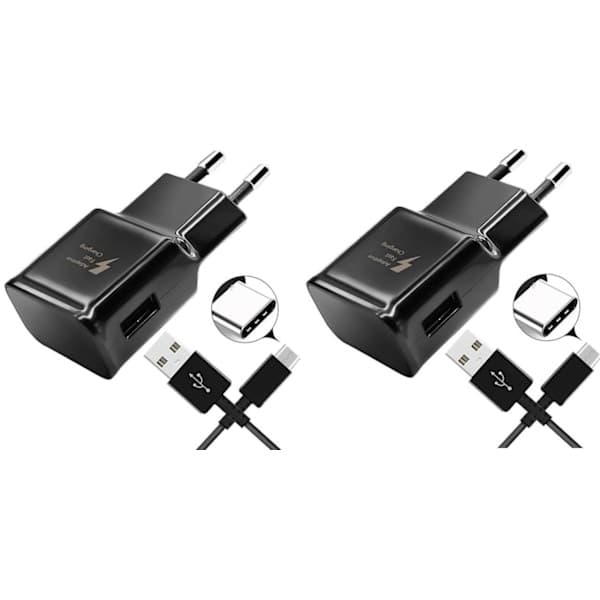 hurtiglader med 1,5 m kabler, kompatibel med Samsung Galaxy og Note Plus