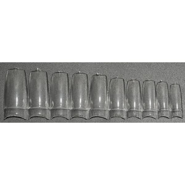 500 st nageltippar - transparenta akryl lösnaglar för DIY manikyr transparent