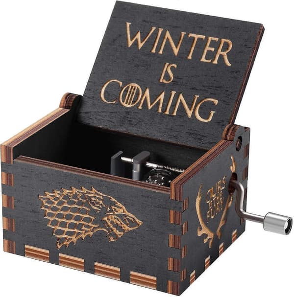 Game Of Thrones Træspilledåse, Antikke Udskårne Træhåndsving Spilledåser