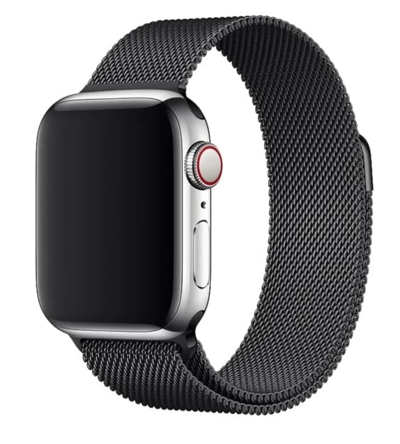 Milanese Loop-armbånd til Apple Watch i rustfritt stål med magnetisk spenne - 38/40/41 (med lenke) - Starlight + Svart