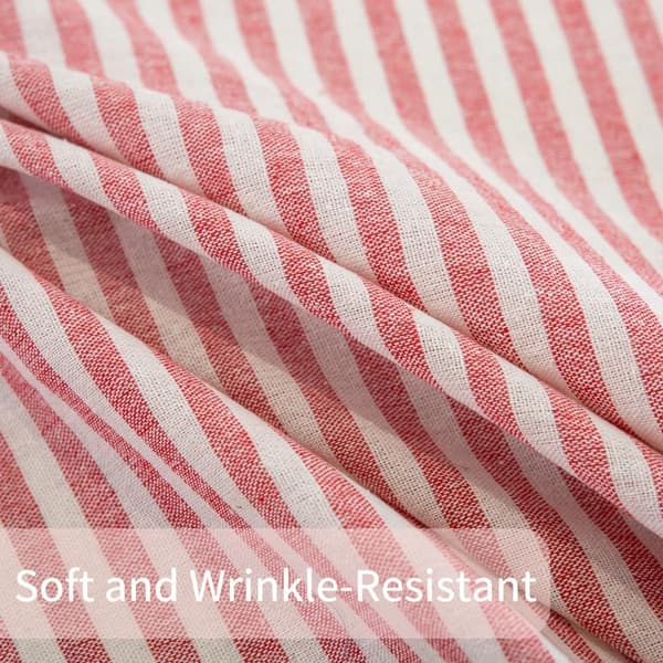 1 stk duk rektangel stripe dusker duk rektangulær støvtett bomullsduk (140*220cm, rosa) 140*220cm pink
