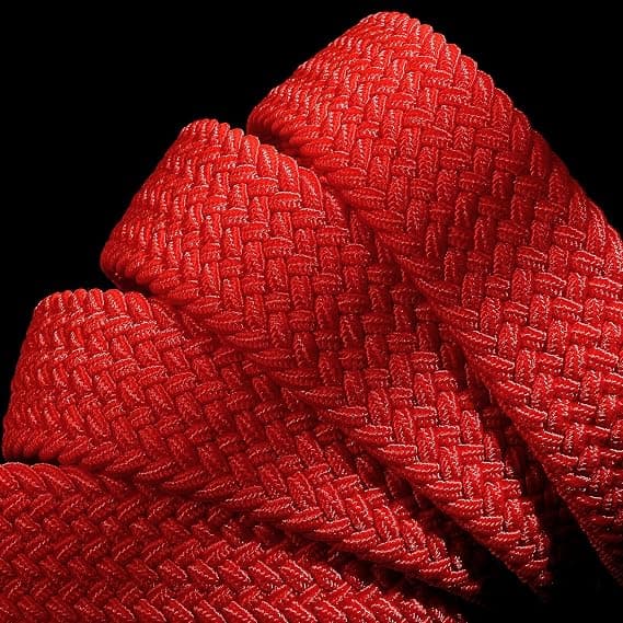 1 st Herr Stretch Vävd Bälte – Casual Vävd Golfbälte, Lämplig för Jeans, röd, 105 cm, Passar Midja 35\"-38\", m m red