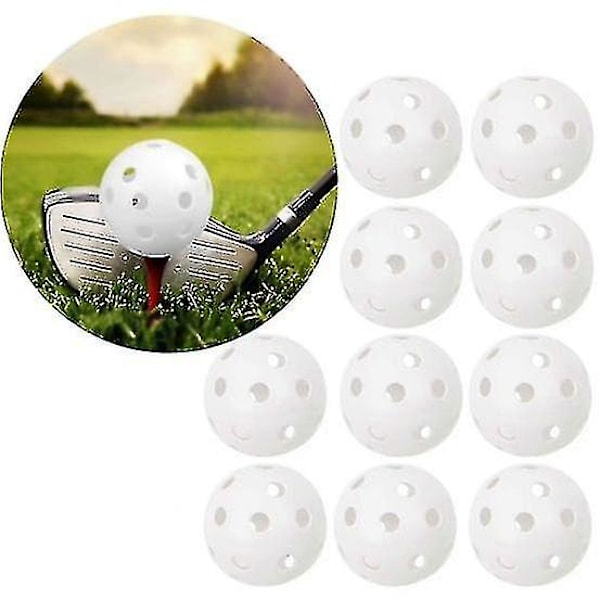 Harjoitusgolfpallot rei'illä 10 kpl Valkoinen
