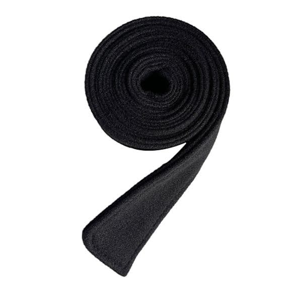 Uldfrakke med taljebælte til kvinder, bredt langt bælte til trenchcoat, alsidigt erstatningsbælte sort 180×5cm, blødt uldblanding klassisk tilbehør black