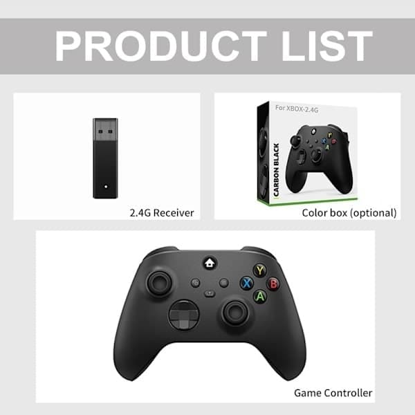 Trådløs Game Controller Adapter til Xbox One & Xbox Series X/S Sort Black