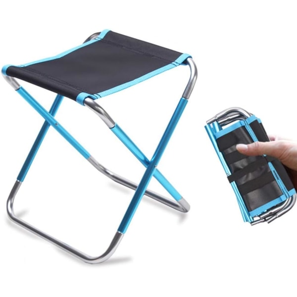 Mini Outdoor kokoontaitettavat Slacker-tuolit istuin Kannettava kevyt taitettava jakkara (väri: sininen, koko: 27 * 22 * ​​25 cm)