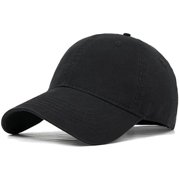 Basebollkepsar Unisex casual utomhus sportkepsar Justerbara basebollkepsar Svart