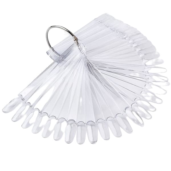 Displaytips / display for neglelakkprøver 50 tips Transparent