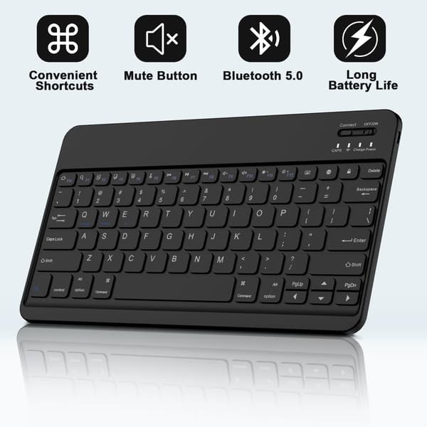 Bluetooth-tangentbordsfodral + tangentbord kompatibelt med Samsung Tab S6 Lite 10,4 tum - Mörkgrön