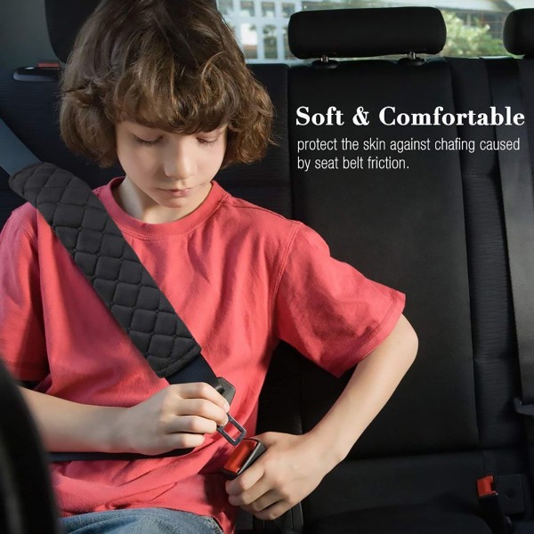 Premium selepuder i en pakke med to, polstring til sikkerhedsseler i bilen