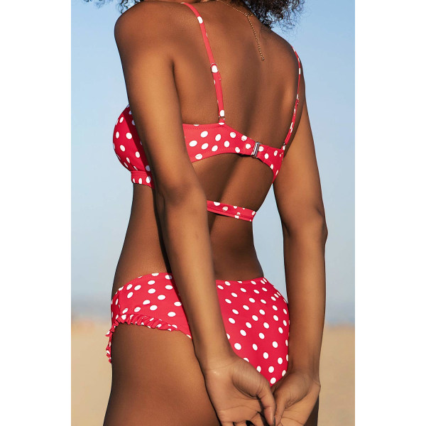 Bikini Polka Dots Cutout Bikini Low Waist Todelt badedragt