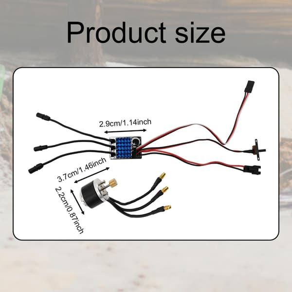 Højtydende børsteløs motor og AM32 ESC til MN82S MN82Pro 1/12 RC-bil