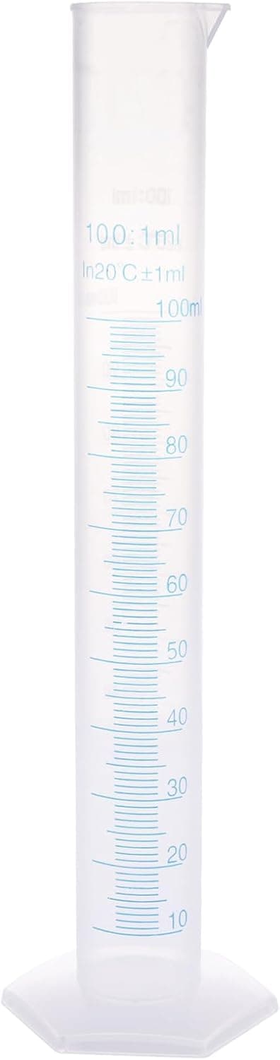 1 stycke transparent blå linje mätning graderad 100 ml vetenskap mätning laboratorie mätcylinder