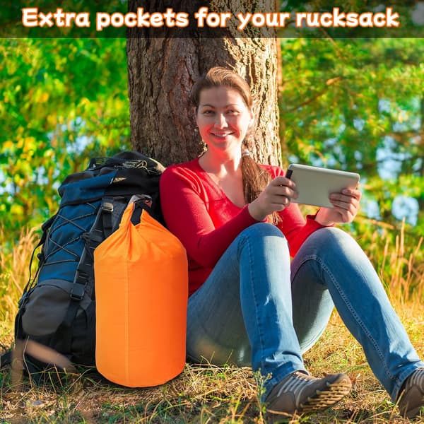 2 stk. lette tørrposer vanntett flytende pose drivpose ultimate tørrpose (oransje, 10L) 10L orange