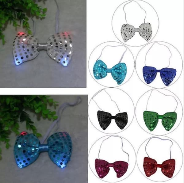 Blinkende LED butterfly LED Herre Fest Lys Pailletter Butterfly Bryllup (4 stk, tilfældig farve)
