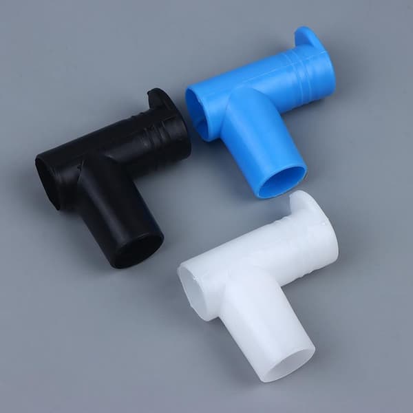 Retvinklet forbindelse dobbelt-pass stik tørrestativ Blue BL 10PCS