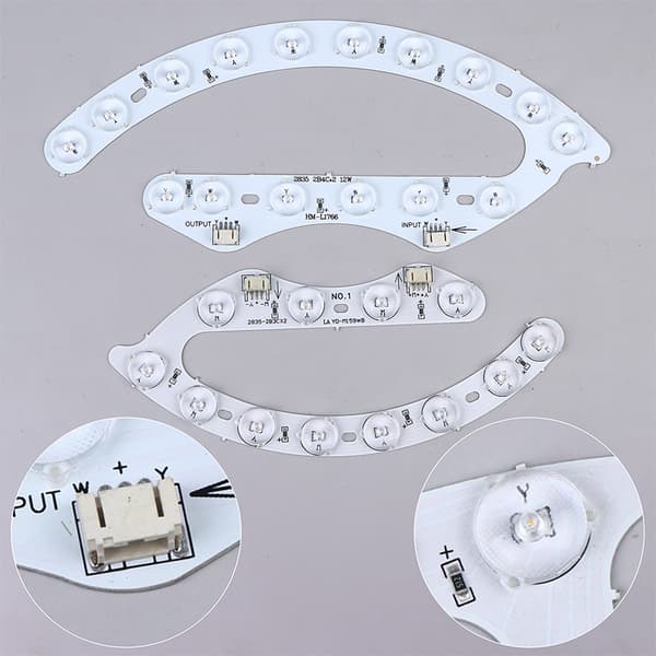 2/5 st LED-ljuskälla eftermonteringsljuspanel 9/12W med lins för 9W 2pcs