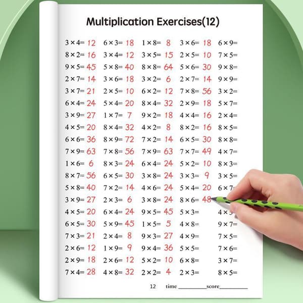 Arbetsbok för multiplikation och division, matematikövningsbok Boost C