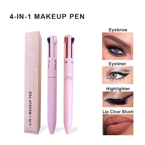 Glitter Highlighter 4 In1 Makeup Pen Eyebrow Pencil 01