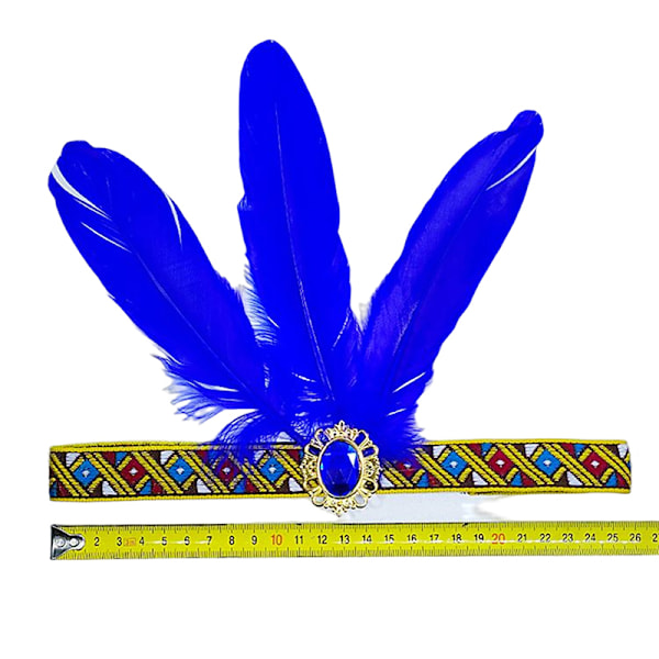 Feather Hair Band Pannebånd Bohemian Gypsy Dance Show Headpiece Green