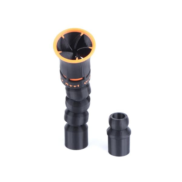 Akvarieutløpsdeler Fluorescerende 3D-utskrift Sjøvannstanktilbehør Black