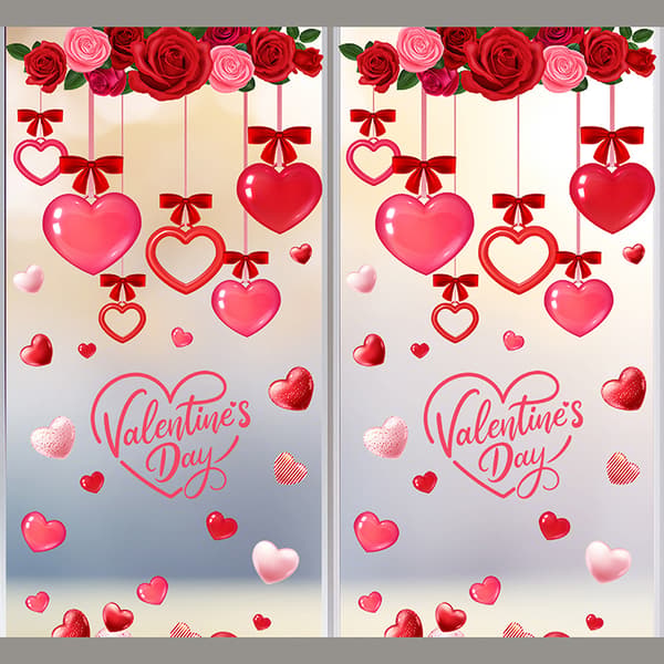 1 stk. Valentinsdag vinduesklistermærker C