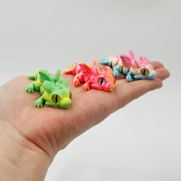 3D-printade miniflygande drakfigurer djurleksaker multiflyttbara StyleA