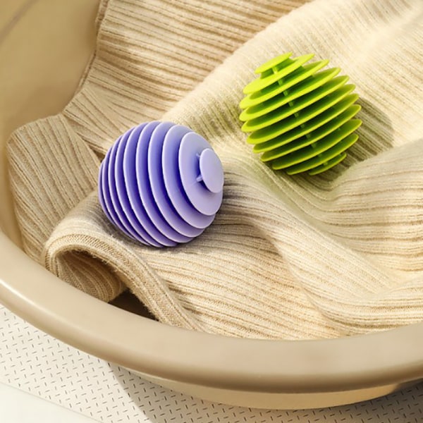 3ST Återanvändbara Tvättbollar Kläder Rengöringsverktyg Tvätt Yellow