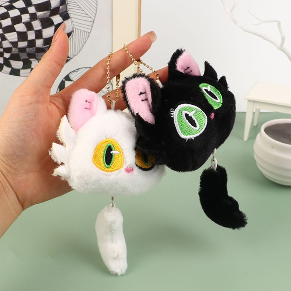 e Cat Plush Toy Suzume no Tojimari Anime Doll Pendant nøkkelring Black