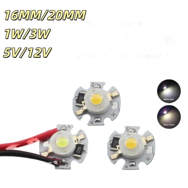 5/10 stk. Spotlights Downlights Solnedgangslys LED Lampeplader 1W Warm 5V 3W 5pcs
