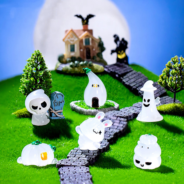 Luminous Mini Halloween e Ghost Demon Pumpkin Dekoration DIY Ac A3