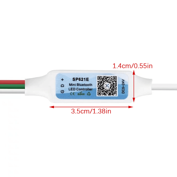 SP621E Mini Bluetooth RGB Controller Til LED Strip Lys Kontr