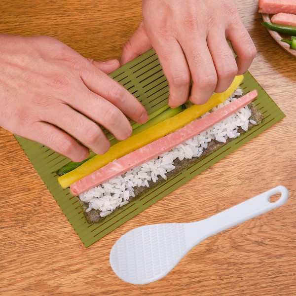 Grøn Plastic Sushi Kimbap Sushi Roll Making Rice Diy sticks Ro