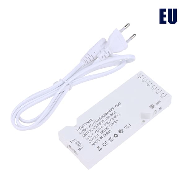EU US-kontakt LED-belysningstransformator DC12V 18/24/36W strömadapter EU 24W